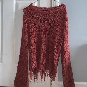 ⭐️NWOT⭐️ Pink Lily Distressed Sweater